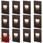 Leonlite 12PK 3CCT Led Step Lights Dimmable Wet Location Bronze. Fixed Price $199.89.