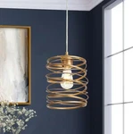 Lnc Modern 11 In. 1-LIGHT Gold Pendant Island Ceiling With Linear Cylinder. Fixed Price $44.99.