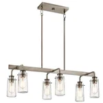 Kichler 43059 Pewter Braelyn 6-LIGHT 34" Linear Chandelier. Fixed Price $210.00.