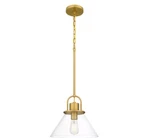 Dsi Lighting Balfour 1-LIGHT Brushed Gold Pendant With Clear Seedy Glass Shade. Fixed Price $88.99.
