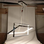 Artcraft Linear 36" Led Geometric Island Pendant Chrome Finish SC13141CH. Fixed Price $495.00.