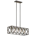 Kichler 82317 Solander 5-LIGHT Linear Pendant Olde Bronze Brass Nib. Fixed Price $189.74.