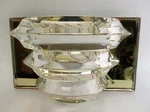 Wall Sconce Half Moon Lucite Mid Century Modern Triarch Intl 11450BR Gold. Fixed Price $68.00.