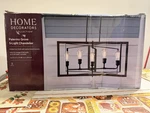 Home Decorators Collection Palermo Grove 5-LIGHT Black With Walnut Accent Linear. Fixed Price $100.00.