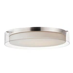 Maxim 12286CLSW Duo 20"W Led Flush Mount Drum Ceiling Fixture - Nickel. Fixed Price $438.00.