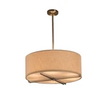 Justice Design Textile Crossbar 24" Drum Pendant, Brsh Nkl, Crm, Led. Fixed Price $542.40.