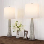 Lavish Home 30 Inch Table Lamps Set Of 2 Contemporary Hammered Glass Lights For. Fixed Price $143.93.
