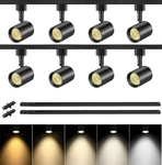 Dimmable 5-COLOR Led Track Lighting Kit With 6.6FT Rail, 800LM Black. Fixed Price $249.99.