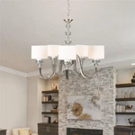 Yosemite Home Decor 2009-5U-SS 5-LIGHTS Chandelier With Dove White Glass, Satin. Fixed Price $137.00.