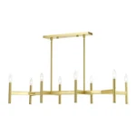 Livex Copenhagen Light Linear Chandelier, Satin Brass 51178-12. Fixed Price $669.96.