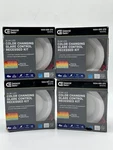 4PACK Commercial Electric Slim Baffle 4IN Indoor/outdoor Led Recessed Light Kit. Fixed Price $44.99.