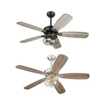 Melkelen Farmhouse Ceiling Fans, 52 Inch With Lights And Remote .... Fixed Price $381.03.