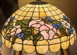 Meyda 20" Tiffany Pansy Stained Leaded Glass Table Floor Pendant Lamp Shade. Fixed Price $600.00.