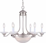 Volume Lighting V2078 Nickel 8-LIGHT 1 Tier Chandelier. Fixed Price $124.19.