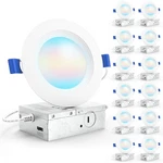 Sunco 12 Pack 4 Inch Recessed Lights, Baffle Trim, Selectable Cct 2700K/3000K.... Fixed Price $111.19.