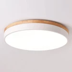 Yasince Wood Led Flush Mount Ceiling Light, 11.8", White-dimmable. Fixed Price $79.11.