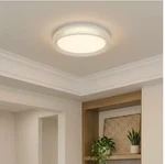 Hampton Bay Mitchell 23-WATT White Integrated Led Flush Mount With Acrylic Shade. Fixed Price $45.48.