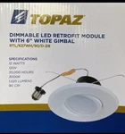 Topaz RTL/637WH/90/D-28 Dimmable Led Retrofit Module White Gimbal 12W 105 Lum. Fixed Price $18.99.