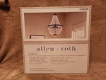 Allen + Roth Emilia 5 Light Chandelier Matte Black Clear Faceted Crystal. Fixed Price $149.95.