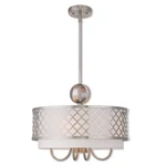 Livex Lighting 41104-91 Arabesque Chandelier Brushed Nickel. Fixed Price $499.96.