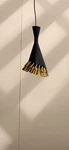 Phillips Collection Ruffle Pendant Visit Lamp, Black, Brass. Fixed Price $150.00.