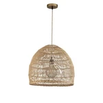 Ele Light Decor Aura Airy Rattan Pendant Natural Handmade Shade In Brass. Fixed Price $103.20.
