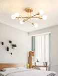Dellemade Modern Sputnik Chandelier, 6-LIGHT Ceiling Light, Led Bulbs.... Fixed Price $50.82.