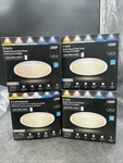 4PK Feit Electric Led Flush Mount 5 In. White Round Dimmable Ceiling Light. Fixed Price $45.99.