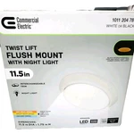 Commercial Electric Twist Lift Round Led Flush Mount Adjustable Cct 11.5". Fixed Price $16.58.