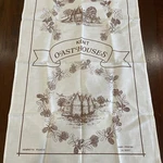 Linen Dish Towel Kent Cast 20X31 Henriette Francis Hand Printed Brown White. Fixed Price $8.46.