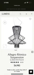 Foscarini Allegretto Ritmico Suspension Lamp. Fixed Price $1500.00.