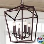 Brighthome Farmhouse Chandelier 4-LIGHT Oil-rubbed Bronze Pendant Fixture. Fixed Price $124.69.