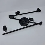 Huryee Track Lighting Kit - Foldable Swinging Arm 6 Heads Black Complete. Fixed Price $44.99.