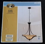 Hampton Bay Light Rustic Iron Pendant W/ Antique Ivory Glass Shade 72" 843-803. Fixed Price $69.95.