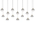 Eurofase Lighting 48938 Iissa 72"W Linear Chandelier - Gold / Smoked Glass. Fixed Price $3430.00.