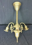 Antique Victorian 3 Arm Brass Chandelier For Restoration. Fixed Price $125.00.