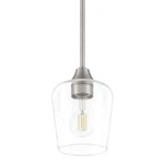 Hampton Bay Pavlen Brushed Nickel Contemporary Mini Pendant Glass Shade. Fixed Price $15.43.