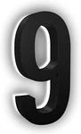 Backlit Led House Numbers - 7" Stainless Steel Modern Address Sign (9, Black). Fixed Price $133.99.