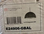 ET2 E24906 Gbal Hemisphere Led Pendant 31 Gloss Black Aluminum Modern New. Fixed Price $584.99.