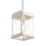 Fivess Lighting Modern Farmhouse Antique White Distressed Pendant With .... Fixed Price $64.57.