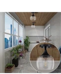 Doraimi Lighting Ceiling Semi Flush Mount Pendent Clear Handblown Glass Shade. Fixed Price $23.74.