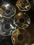 Set 5 Vintage Fine Cut Glass Chandelier Wavy Mcm Contemporary Appropriate. Fixed Price $25.00.