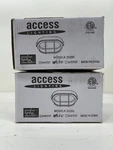 Lot Of 2 Access Lighting Nauticus 1-LIGHT Black Outdoor Frosted Glass. Fixed Price $68.99.