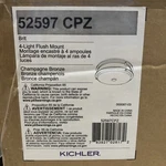 Kichler Lighting 52597CPZ Brit 4 Flush MOUNT-5.5 Inches Tall And 18 Dia.. Fixed Price $249.95.
