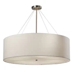 Justice Design Group Textile 8 Light 36" Wide Drum Chandelier FAB-9594-WHTE-NCKL. Fixed Price $375.95.