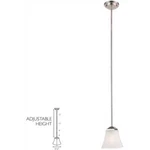 Design House 587709 Torino 1-LIGHT Satin Nickel Mini Pendant. Fixed Price $111.68.