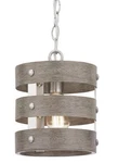 Progress Lighting Gulliver 1-LIGHT Brushed Nickel Pendant Weathered Gray Wood. Fixed Price $22.99.