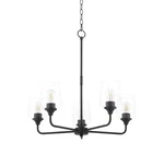 Quorum International 6313-5 Goodwin Light 27"W Chandelier Black. Fixed Price $260.00.
