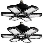 Pack Garage Light 200W 8000 Lumen Adjustable Panels E26/E27 Screw-in Led. Fixed Price $29.99.