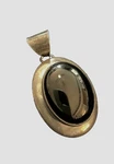 Sterling Silver Pendant With Onyx Measures Top Of Bale 1/2" Good Cond.. Fixed Price $12.50.
